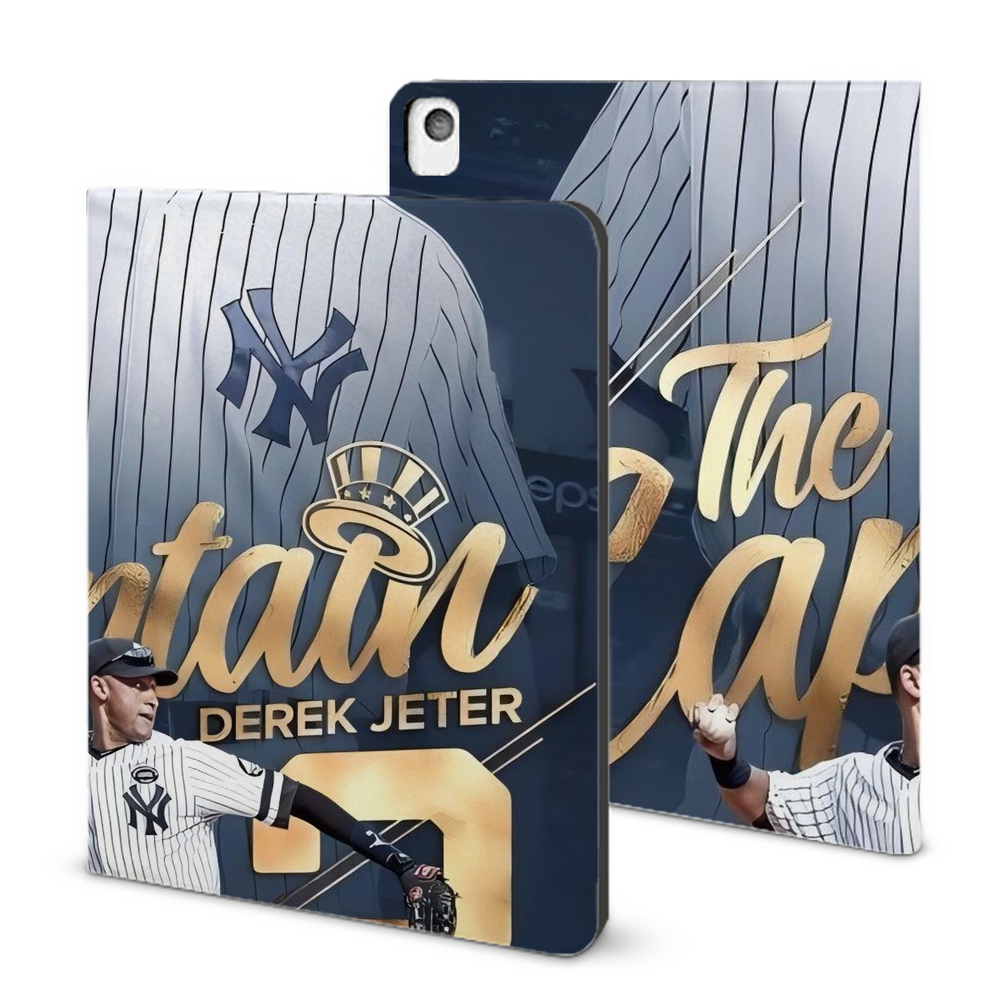 Derek Jeter 29 IPad Book-Style Case With Pencil Slot – Slim PU & TPU Cover – Full Protection, Precise Fit, Water & Scratch Resistant
